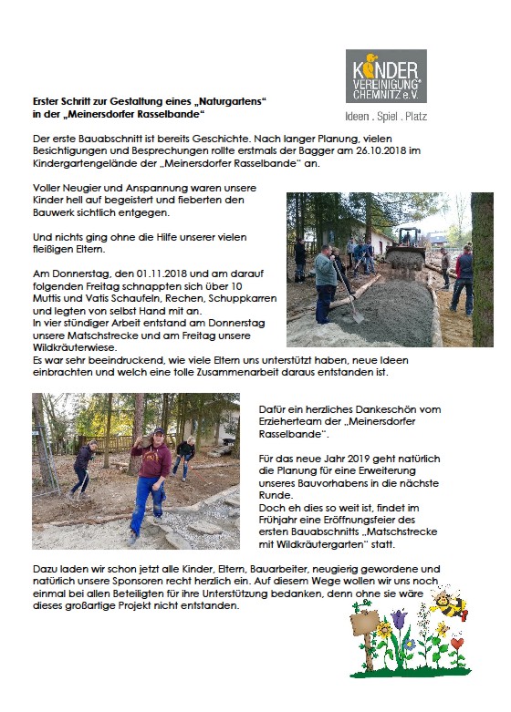 Kita Meinersdorf, Matschstrecke, Seite 1